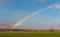 Stunning spring rainbow view of Morocco landscape