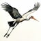 Stunning Stork Illustration In Travis Charest Comic Book Style