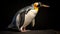 Stunning Studio Portrait Of King Penguin In Pseudo-infrared: 8k Resolution