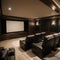 Stunning stylish privat theater. Luxury Home Cinema Room. Private Screening Room