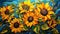 Stunning Sunflower Art: Original Oil Painting In Mackintosh Style