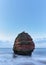 Stunning sunrise landscape image of Ladram Bay beach in Devon England with beautiful rock stacks on beach