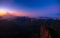 Stunning sunrise scene over The Pinnacles, Coromandel, New Zealand