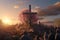 Stunning sunrise service at an outdoor Easter