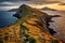 Stunning sunset landscape image of Dingle Peninsula, County Kerry, Ireland, valentia island in the ring of kerry in the south west