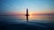 Stunning Sunset Landscape With Solitary Navigation Light On Cliff