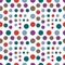 Stunning, trendy seamless pattern of colored balls in a simple flat style. For children s clothing, fashionable fabrics