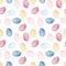 Stunning, trendy seamless pattern of colored swirls in a simple flat style. For children s clothing, fashionable fabrics