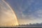 Stunning two big rainbows after the rain