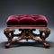 Stunning Velvet Victorian Foot Stool - 3d Model