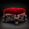 Stunning Velvet Victorian Foot Stool In 8k Resolution