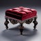 Stunning Velvet Victorian Foot Stool - Hyper-realistic 8k Recliner Image