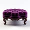 Stunning Velvet Victorian Foot Stool With Ornate Details