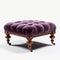 Stunning Velvet Victorian Foot Stool: Purple Velvet Ottoman On Casters
