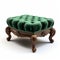 Stunning Velvet Victorian Ottoman With 8k Resolution And Hyper-realistic Details