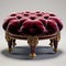 Stunning Velvet Victorian Ottoman With Gold Legs - Detailed Rendering