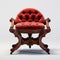 Stunning Velvet Victorian Rocking Chair With Intricate Woodwork