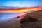 Stunning and Vibrant Sunset on Westward Beach in Malibu, California