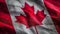 stunning view of a Canadian flag in striking closeup, national pride