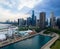Stunning view of the city of Chicago showcases the vibrant skyline