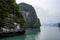 Stunning view of Halong Bay in Vietnam, Southeast Asia with mountains and awe-inspiring cliffs