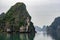 Stunning view of Halong Bay in Vietnam, Southeast Asia with mountains and awe-inspiring cliffs