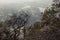 Stunning view of Hollywood reservoir like and Los Angeles from Mount Lee, Hollywood Sign famous hike.