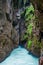 Stunning view inside the Aare Gorge at a narrow point. Hasli valley near Meiringen, Canton Bern, Switzerland