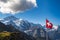 Stunning view of Jungfrau from Mannlichen cablecar station in Switzerland