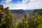 Stunning view of the Kilauea Iki volcano crater surface with crumbling lava rock in Volcanoes National Park in Big Island of Hawai