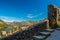 Stunning view of Kotor Bay, Montenegro, looking down from the top of the castle ruins