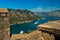 Stunning view of Kotor Bay, Montenegro, looking down from the top of the castle ruins