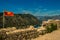 Stunning view of Kotor Bay, Montenegro, looking down from the top of the castle ruins