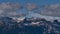 Stunning view of the majestic Massive Range in the Rocky Mountains in Banff National Park, Canada with the peak of Mount Brett.