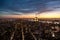 Stunning view from New York skyline sunset.