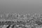 Stunning view over the city of dubai - black and white