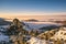 Stunning view over an inversion in Grasmere, Lake District