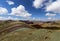 Stunning view at Palccoyo rainbow mountain Vinicunca alternative, mineral colorful stripes in Andean valley, Cusco, Peru, South