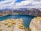 Stunning view of Quilotoa lagoon