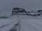 Stunning view of snow- and ice-covered ring road (route 1) near Ã–rÃ¦fasveit (Ã–rÃ¦fi) in southern Iceland.