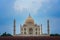 Stunning view of the Taj Mahal in Agra, India.