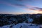 Stunning view to the mountains of Vasilitsa ski resort, Grevena, Greece, very early in the morning