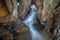 Stunning view waterfall of Stopica cave in Zaltibor, Serbia.