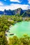 Stunning viewpoint of the Railay bay, Krabi, Thailand