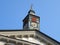 Stunning vintage clock tower under the sunny blue sky, Slovenia