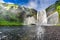 Stunning waterfall Skogafoss, Iceland