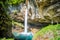 Stunning waterfall in Switzerland near Klausenpass, Canton Glarus, Switzerland, Europe