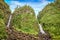 Stunning waterfalls in Dominica, Trafalgar falls, Caribbean