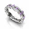 Stunning Wedding Ring Design with Harmoniously Arranged Gemstones