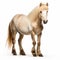 Stunning Welsh Pony Horse With Long Mane On White Background